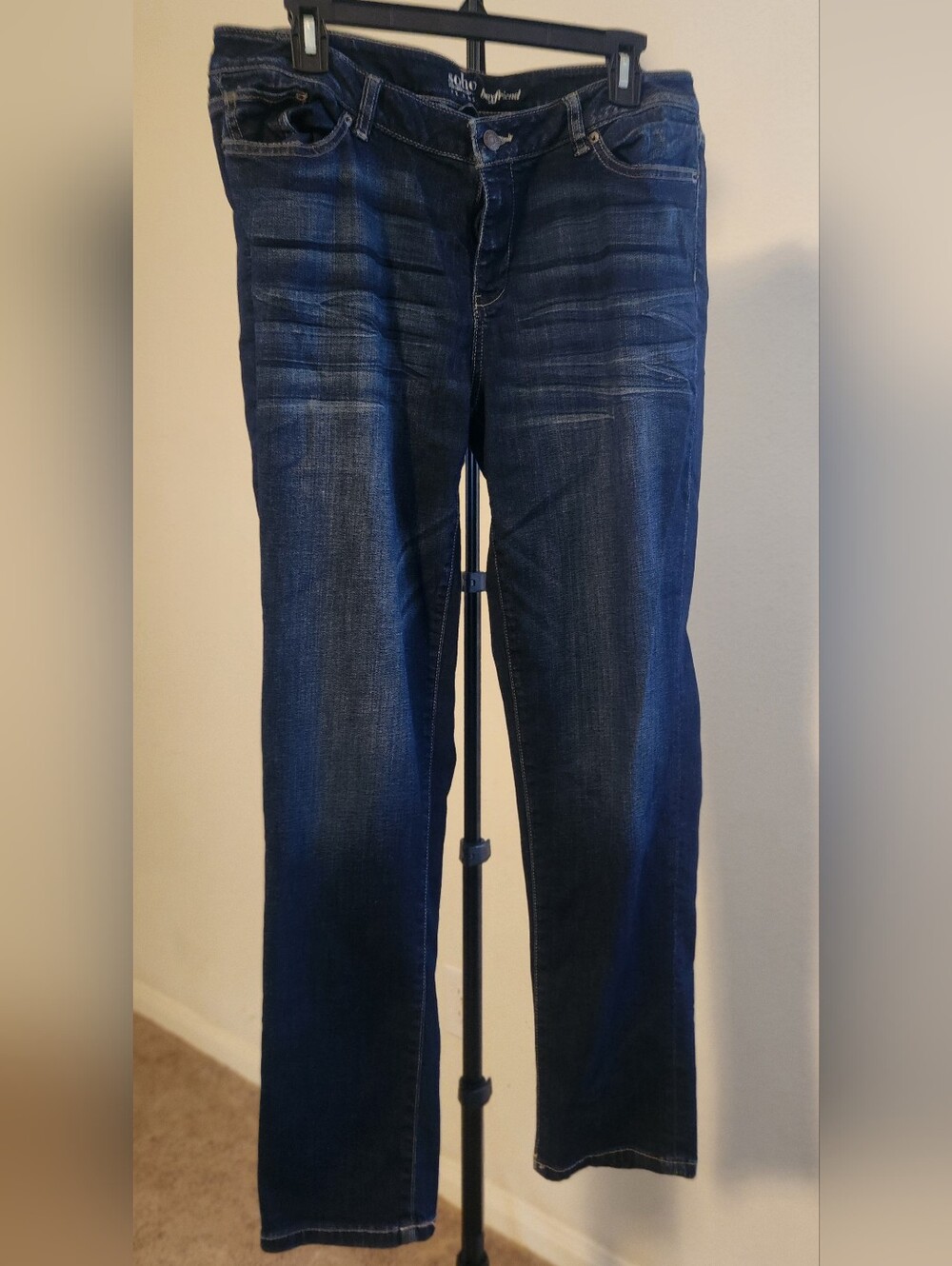 Soho Women's Dark Blue Boyfriend Jeans